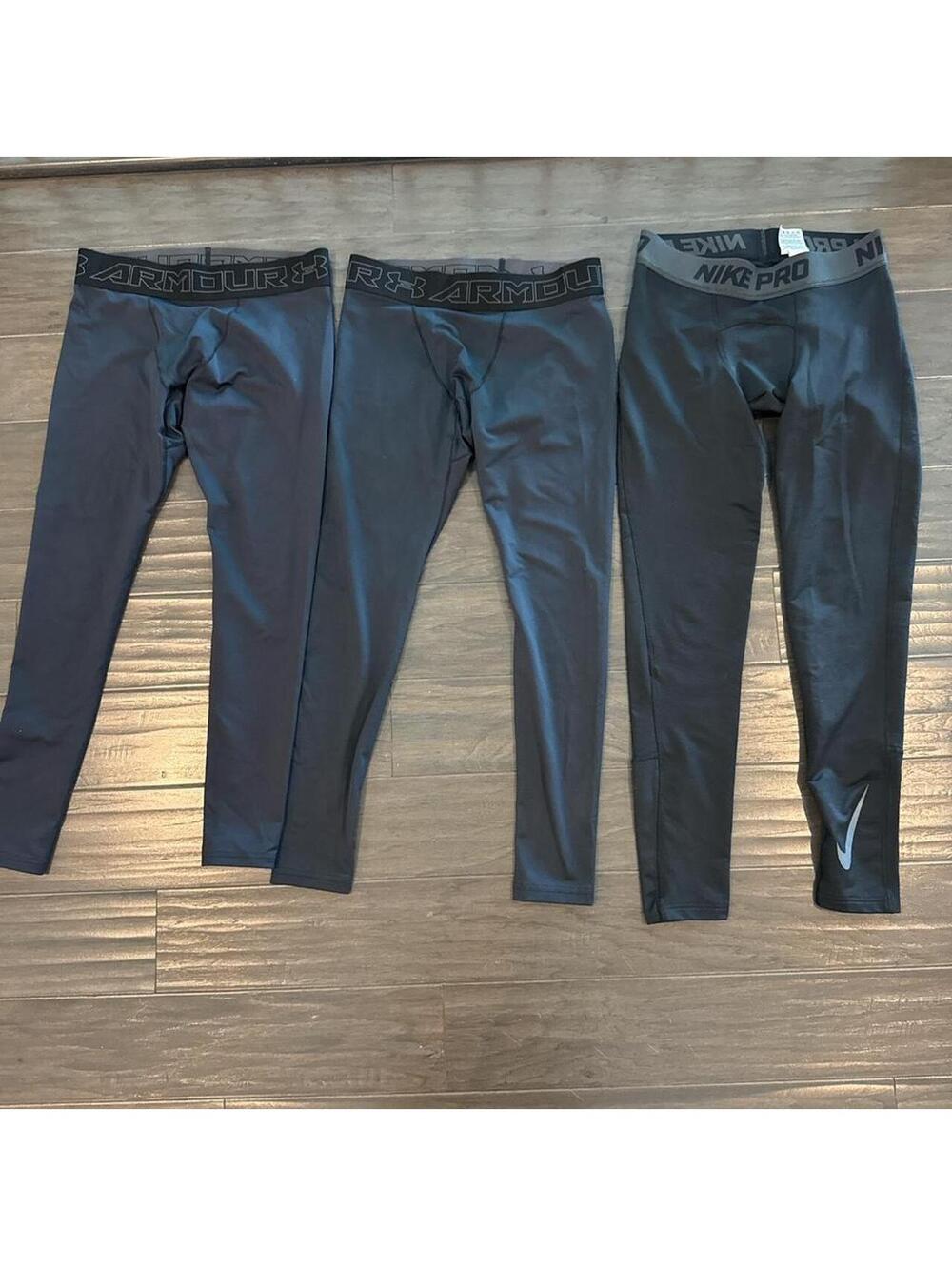 Under Armour and Nike Pro Black Compression Leggings Bundle